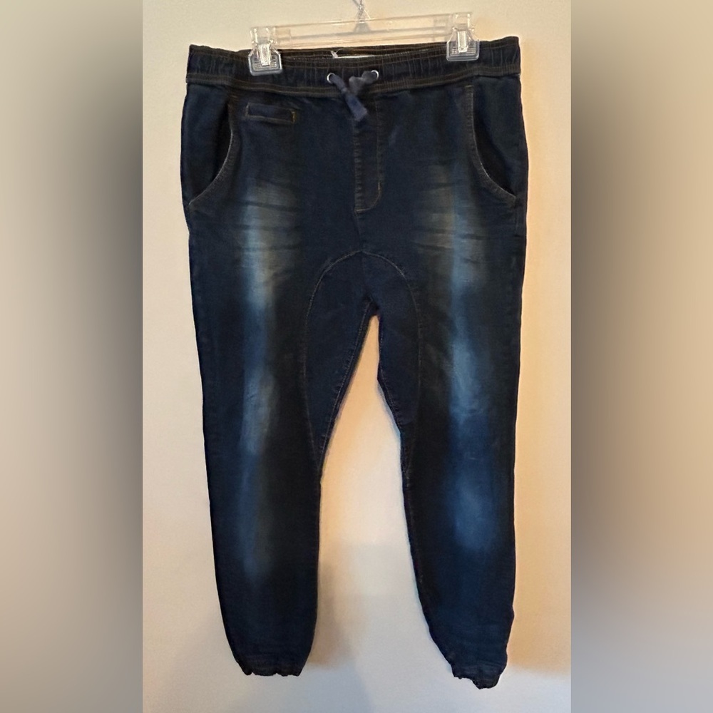 Men’s Evolution In Design Y2K Drawstring Waist‎ Cuffed Jogger Jeans XL